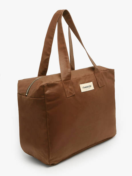 Le Sac Porté épaule A4 Célestins Waxed Rivedroite Marron waxed CELESWAX vue secondaire 1