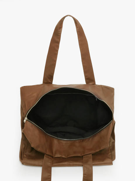 Le Sac Porté épaule A4 Célestins Waxed Rivedroite Marron waxed CELESWAX vue secondaire 2