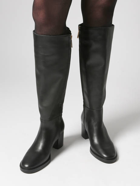 Heeled Boots In Leather Tommy hilfiger Black women 8865BDS other view 1