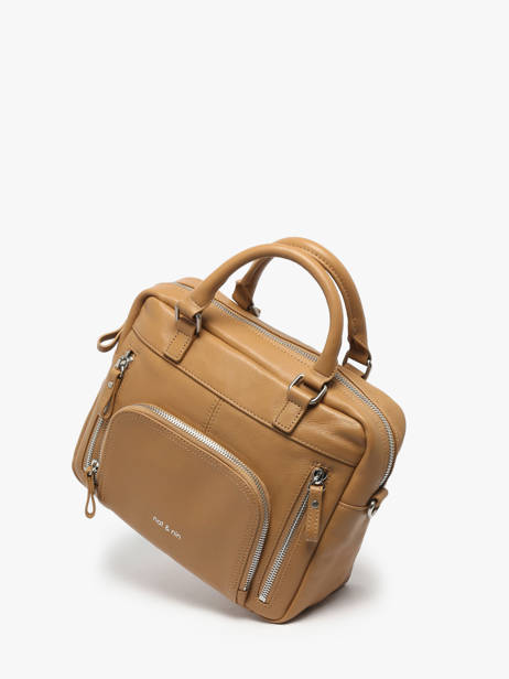 Leather Baby Macy Crossbody Bag Nat et nin Beige vintage BABYMACY other view 2