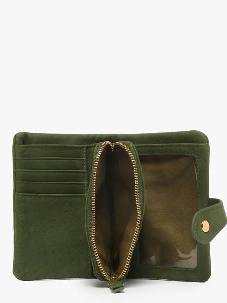 Wallet Leather Nat et nin Green vintage JOYCE other view 3