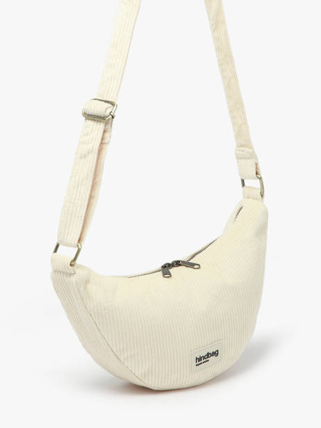 Sac Banane Velours Velours Côtelé Hindbag Beige velours V vue secondaire 2