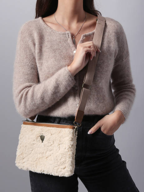 Sac Bandoulière Doudou Polyester Le voyage en panier Beige doudou AHP253 vue secondaire 1