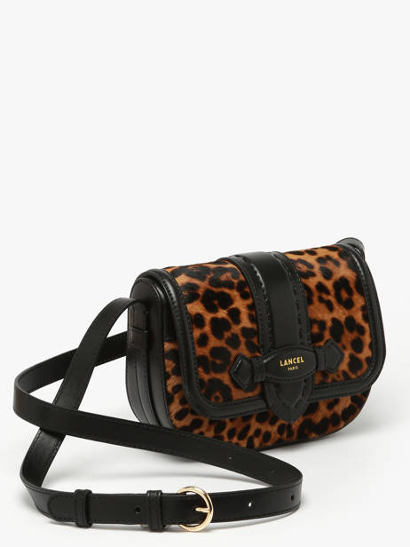 Sac Bandoulière Sienna Léopard Cuir Lancel Marron sienna A13753 vue secondaire 2