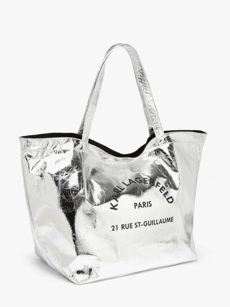 Metallic Rsg Tote Bag Karl lagerfeld Silver rsg A4W50054 other view 2