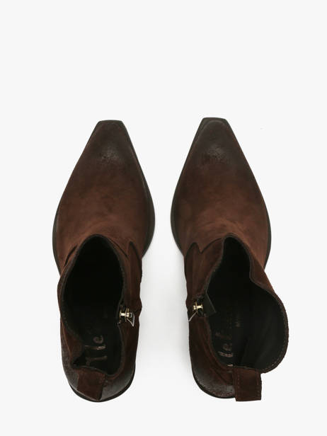 Santiags En Cuir Metisse Marron women DX798 vue secondaire 3