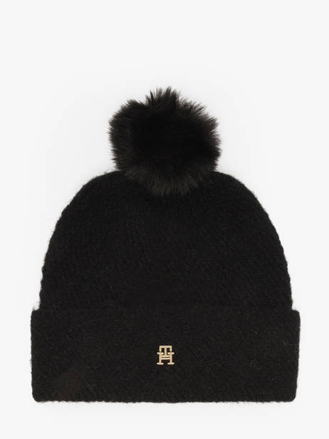 Bonnet Tommy hilfiger Noir th pom pom  AW17817