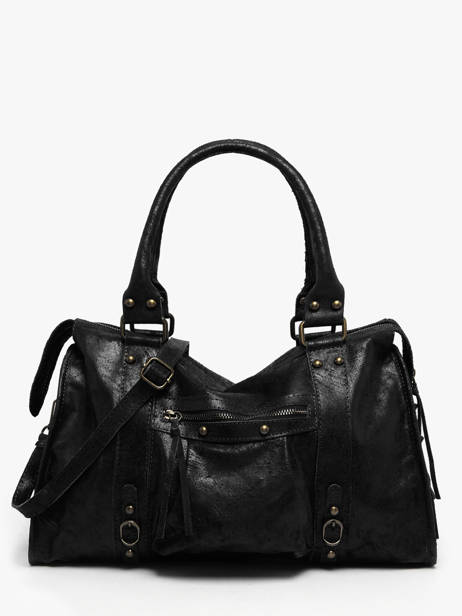 Sac Porté épaule A4 Spazzolato Cuir Milano Noir spazzolato SP24095