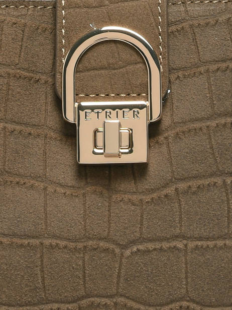 Satchel M Equestre Croco Leather Etrier Beige equestre croco EEQC142M other view 5