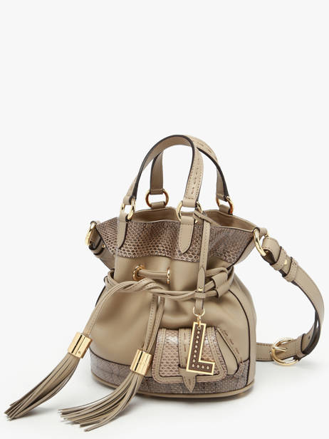 Small Leather Premier Flirt Ayers Bucket Bag Lancel Beige premier flirt A14014 other view 2
