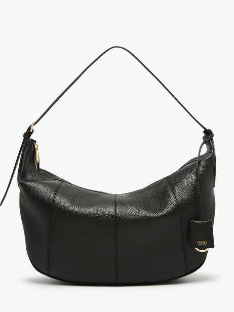 Large Leather Victoire Hobo Bag Lancel Black victoire A13994