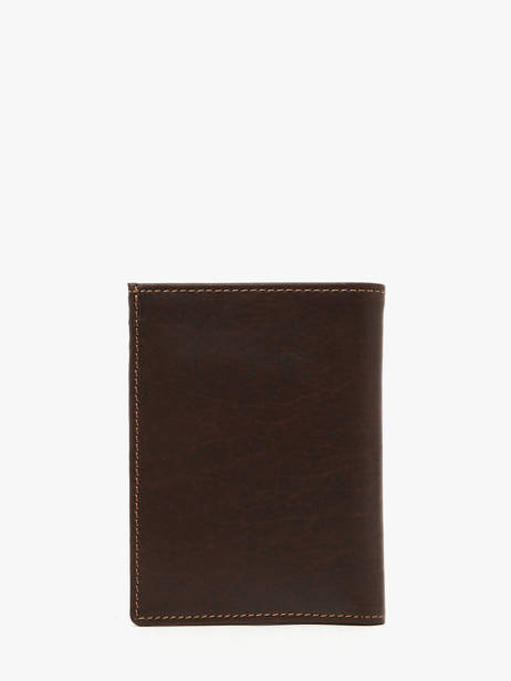 Wallet With Card Holder Leather Etrier Brown oil EOIL5016 other view 3