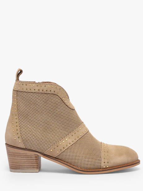 Bottines à Talon En Cuir Alpe Beige women 54311108