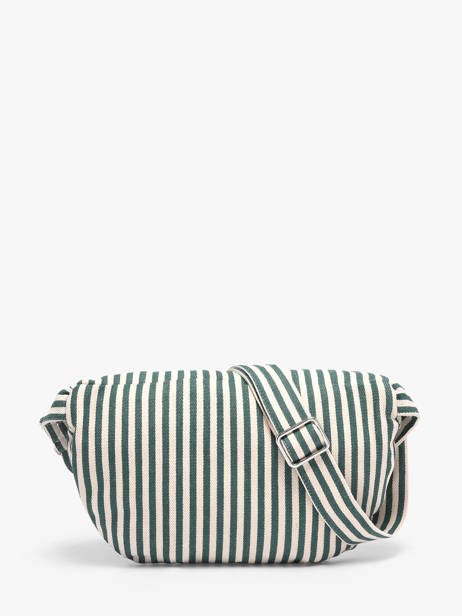 Le Sac Banane Custine Striped Coton Recyclé Rivedroite Vert spring striped CUSTSTRI vue secondaire 4