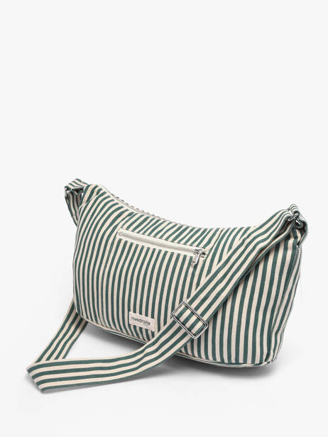 Sac Bandoulière Spring Striped Coton Rivedroite Vert spring striped MCHASTRI vue secondaire 1