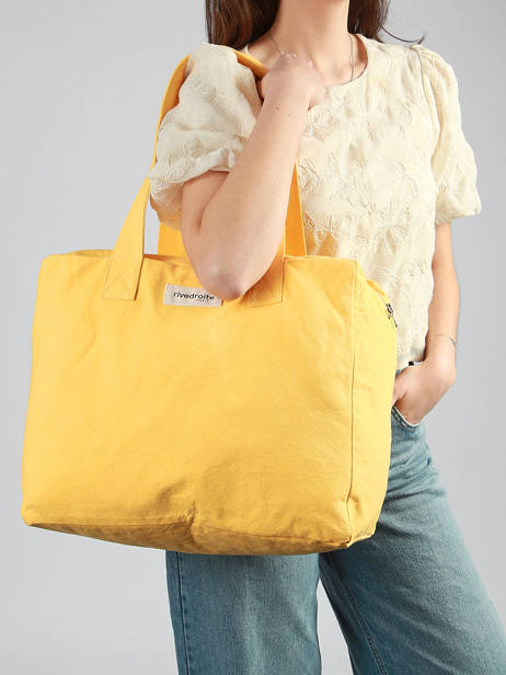 Le Sac Porté épaule A4 Célestins Coton Recyclé Rivedroite Jaune timeless CELESTIM vue secondaire 1