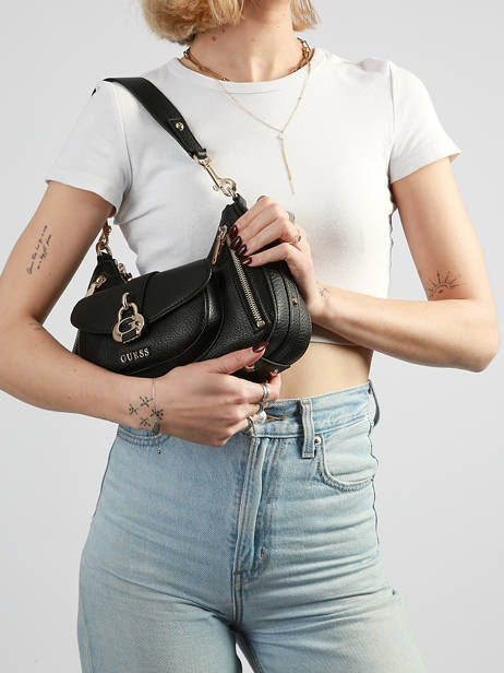 Sac Porté épaule Jessa Polyester Guess Noir jessa BG836218 vue secondaire 1