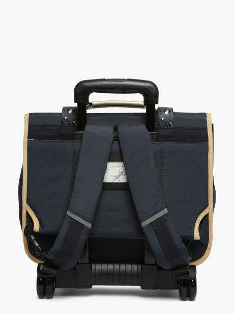 Cartable à Roulettes 2 Compartiments Cameleon Bleu vintage fantasy PBVGCR38 vue secondaire 4