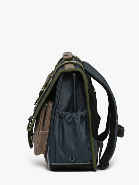 Cartable 2 Compartiments Cameleon Bleu vintage urban 27 vue secondaire 2