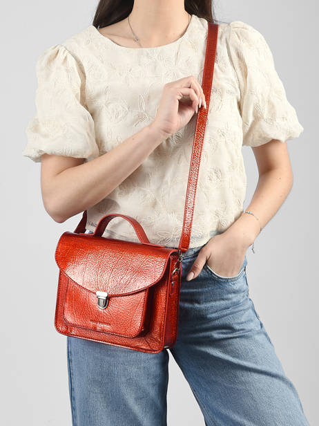 Sac Bandoulière Melle George Star Cuir Paul marius Rouge star GEORGSTA vue secondaire 1