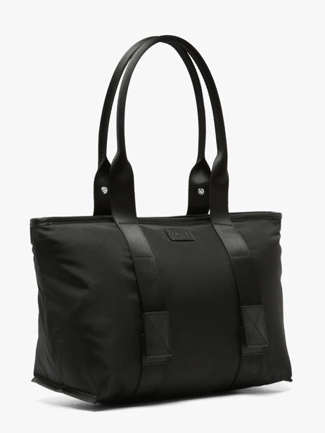 Sac Cabas Zippé M Mistral Rollable Nylon Et Cuir Lancel Noir mistral A13995 vue secondaire 1