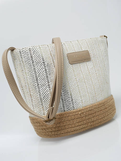 Sac Bandoulière Irisé Le voyage en panier Blanc guimauve PM289 vue secondaire 2